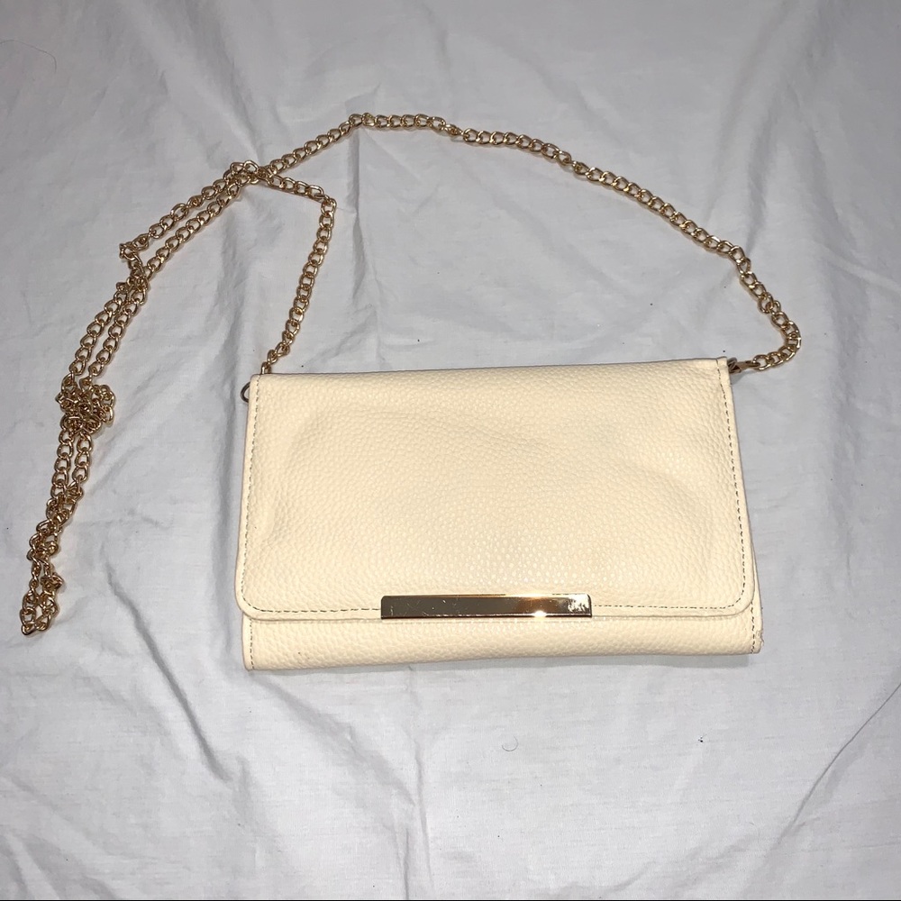 Off white crossbody/clutch